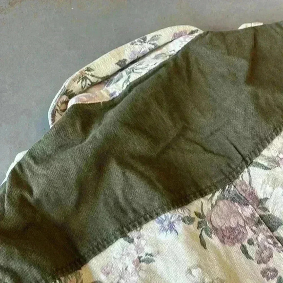 English Rose Multicolor Floral Studded Long Sleeve Button Front Jacket Size M - Picture 10 of 12